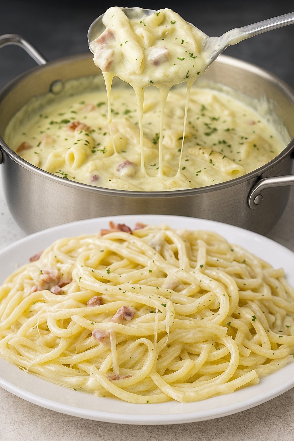 Macarrão ao Creme de Batatas