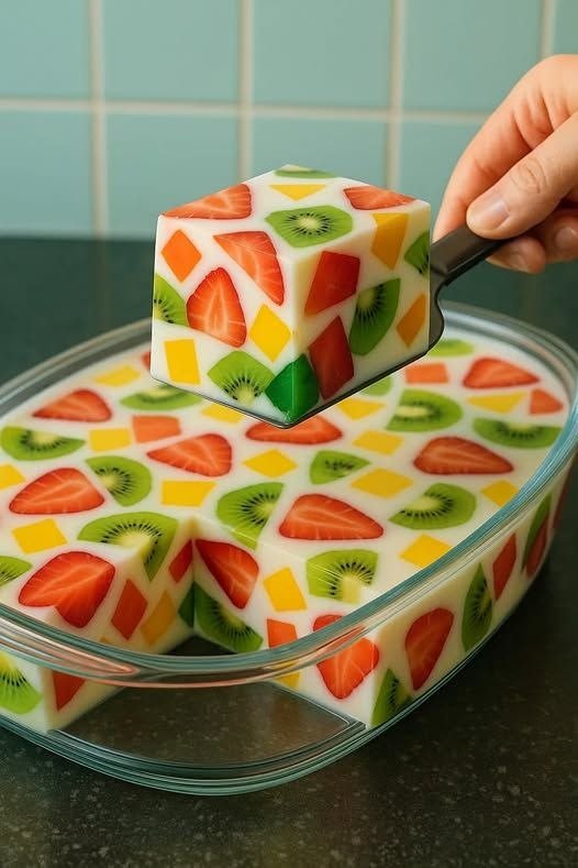 Sobremesa Leve com Gelatina e Frutas