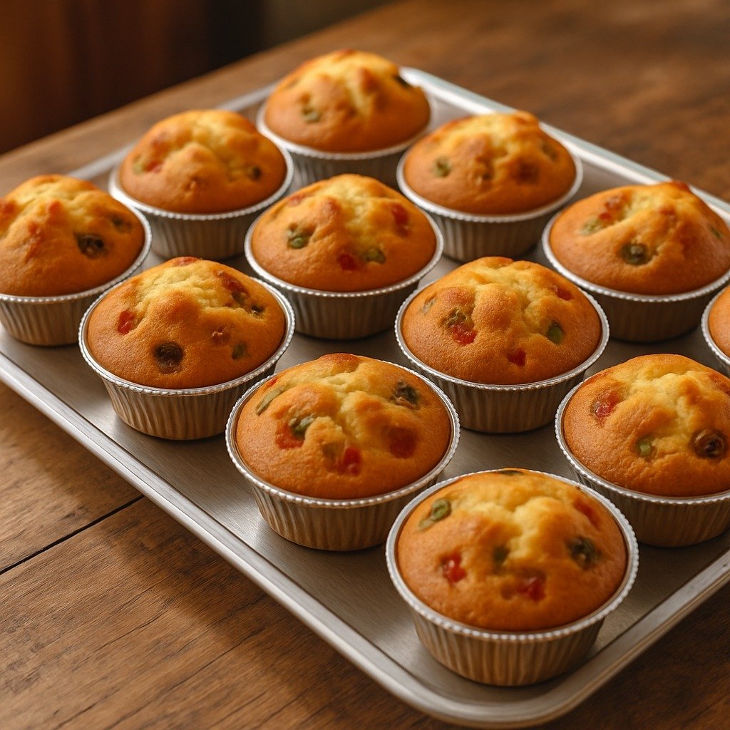 Cupcakes com Frutas Cristalizadas