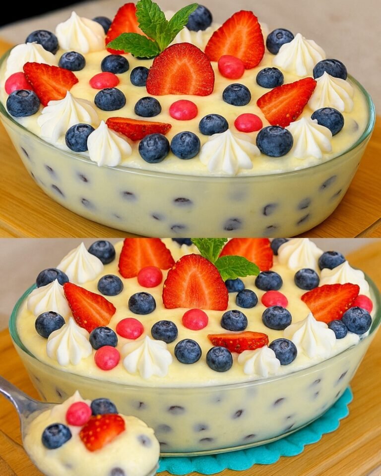 Pavê de Creme com Frutas Vermelhas