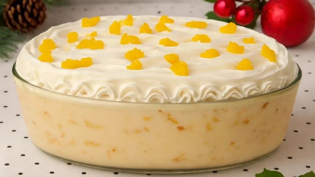 Pavê de Abacaxi com Biscoito