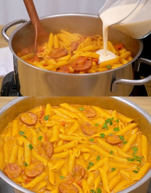 Macarrão Cremoso com Calabresa