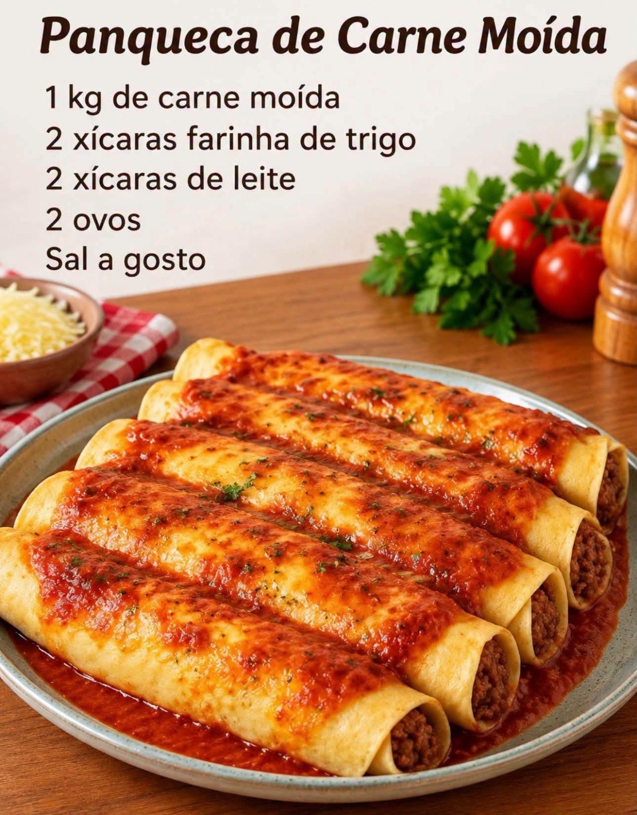 Panqueca de carne moída