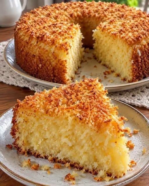 Bolo de Coco com Casquinha Crocante